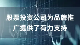 股票投资公司为品牌推广提供了有力支持